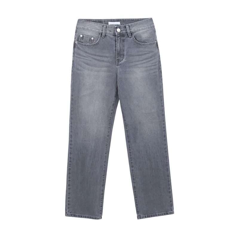 LMN Bow Semi-Wide Denim Pants (4 colors)