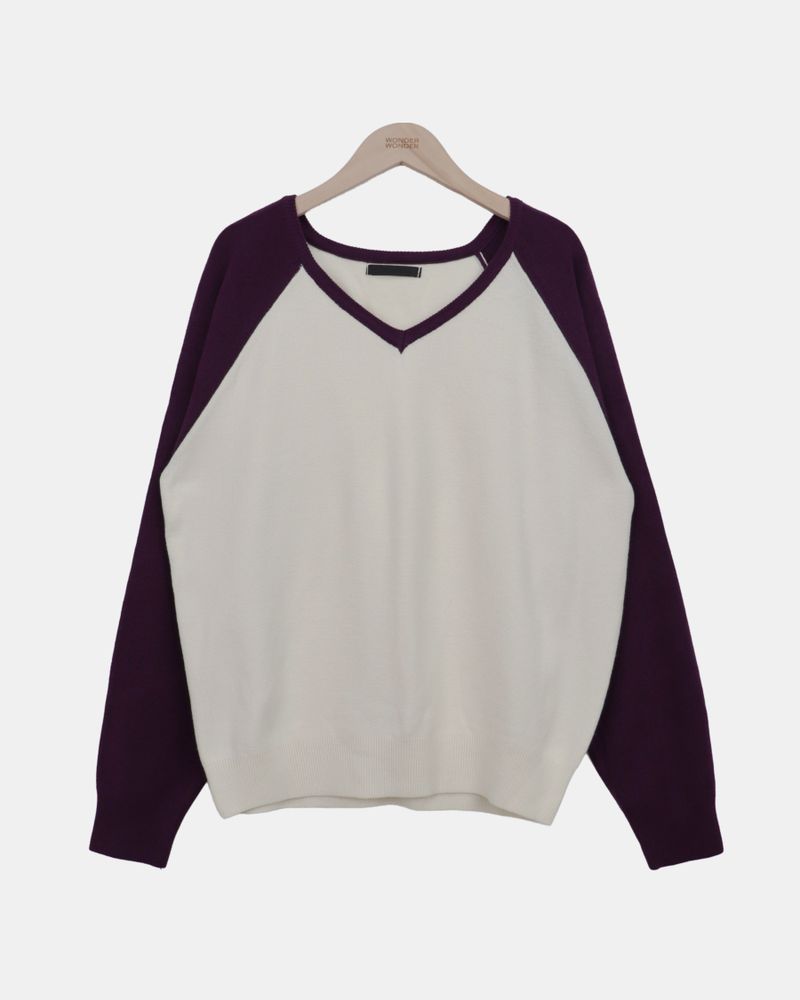 Koi V-Neck Raglan Long-Sleeve Knit