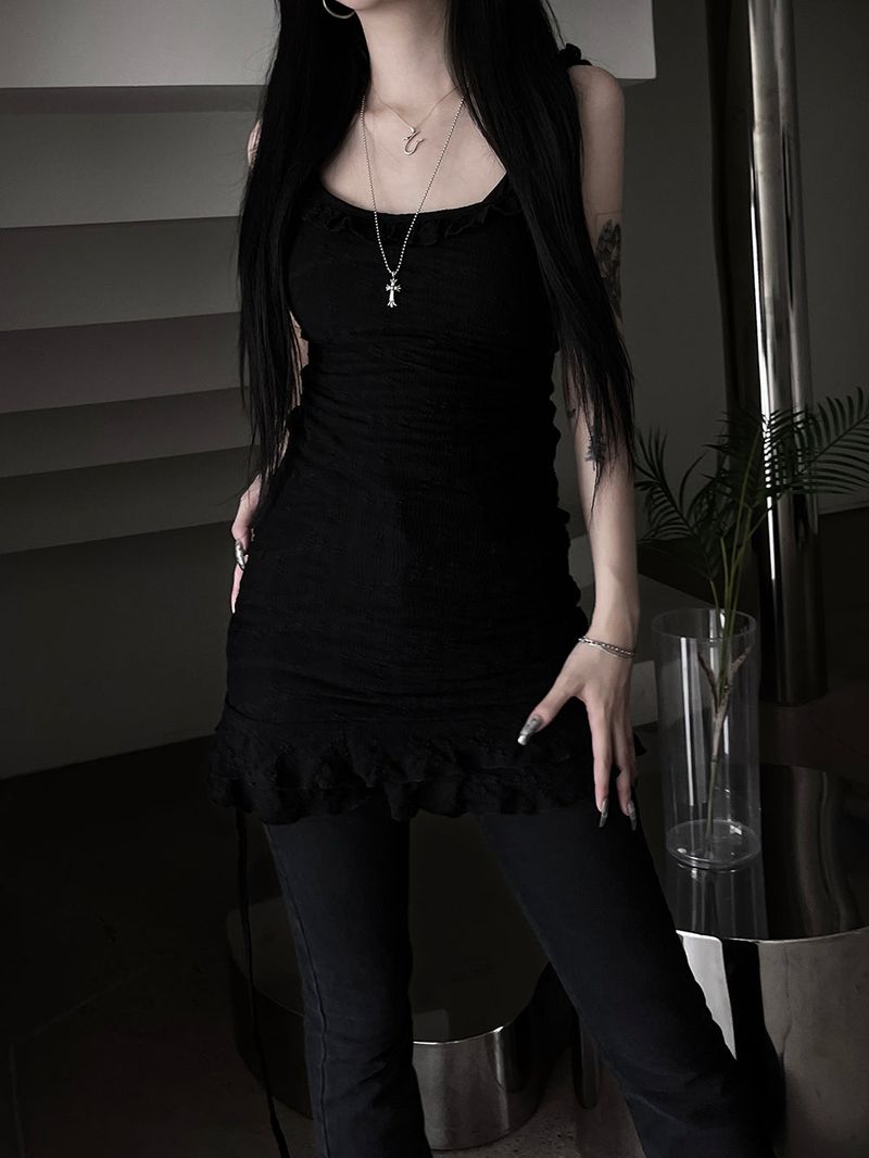 mini frill sleeveless one-piece (2color)