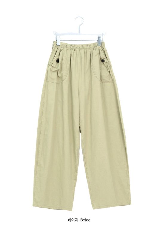 26FW★ [BAONHAUS] Poiden Balloon Banding Wide Pants
