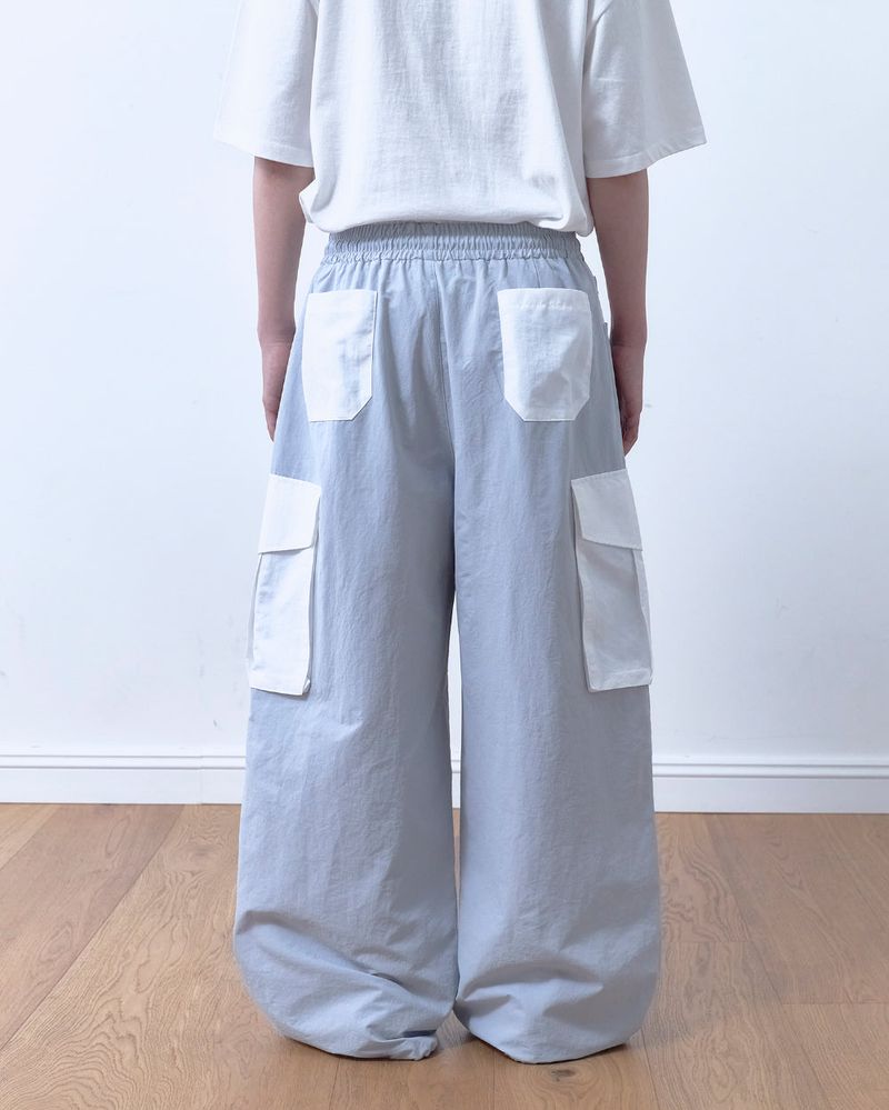 26SS★ Patch Nylon Curved Pants