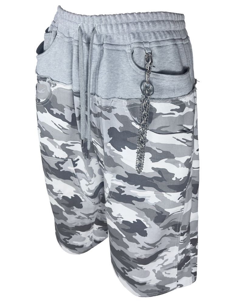 SWEAT X CAMO 2 LAYERED SHORTS