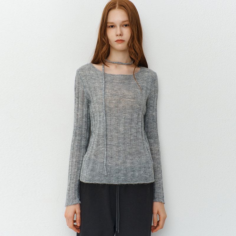 RAVEROUS（レイバロス）の「String Boat Neck Knit_2Color（Tops）」