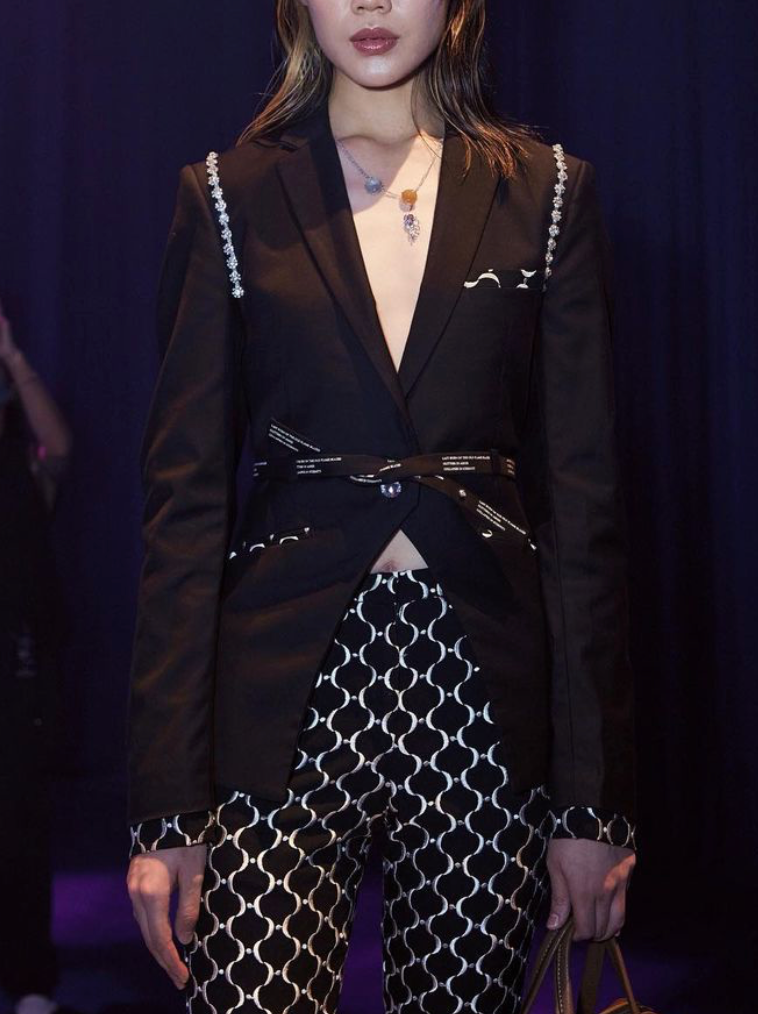 Black CZ Suit