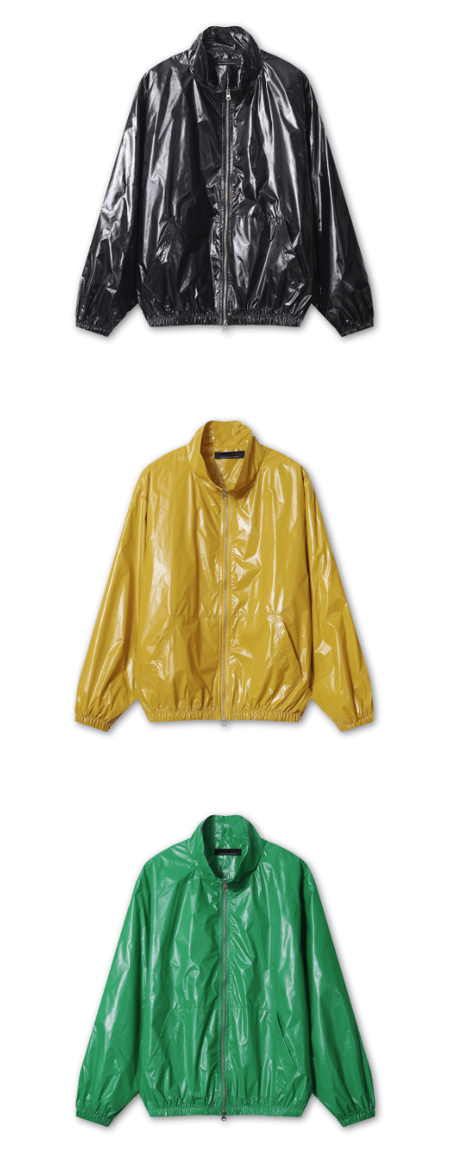 lochammu two-way glossy windbreaker jacket