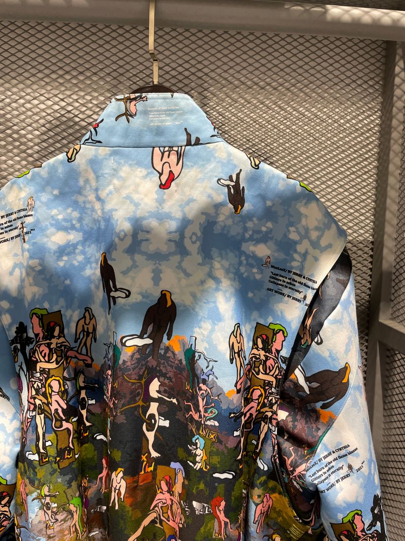 World' Print Harrington Jacket (Small Pattern)