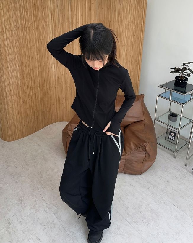 Riel Stitch Slim Hood Zip-Up