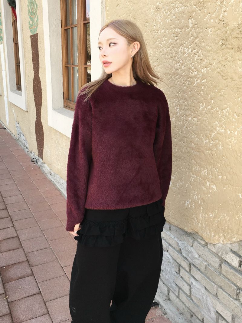 [Year-End Look Recommendation] Point Fingerhole Angora Fur Knit (4c)