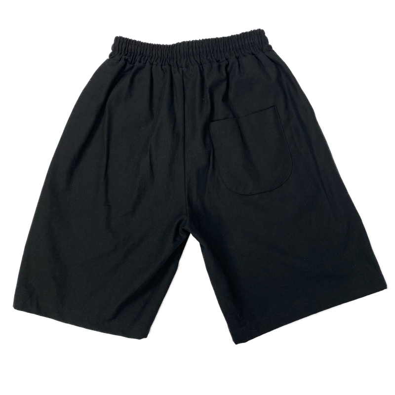 Wide banding cotton half pants 2C