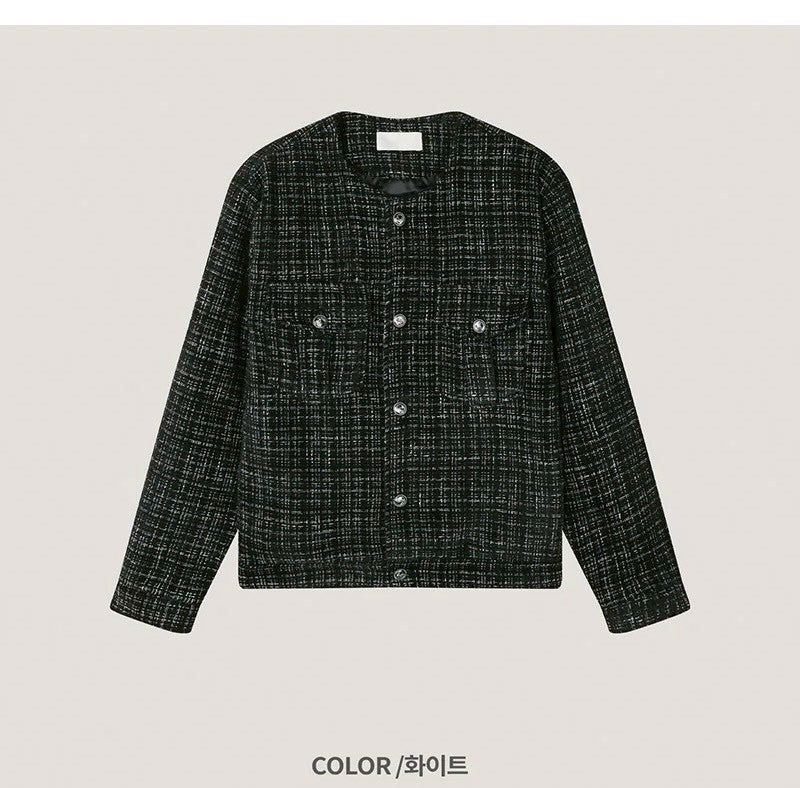[F/W] Black line tweed jacket(2color)