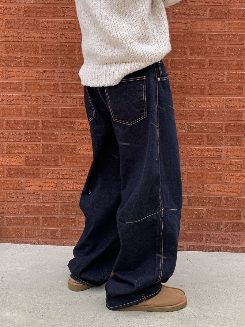 Dale pin raw denim pants