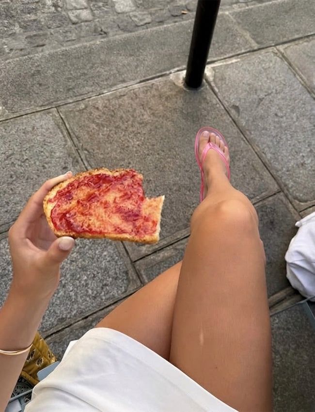 gloss jelly flip flops