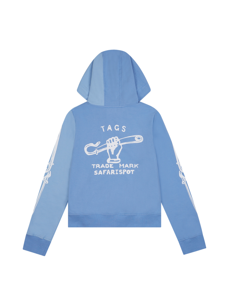 1/2 SAFETY ASURA HOOD ZIP UP (SKY/BLUE)