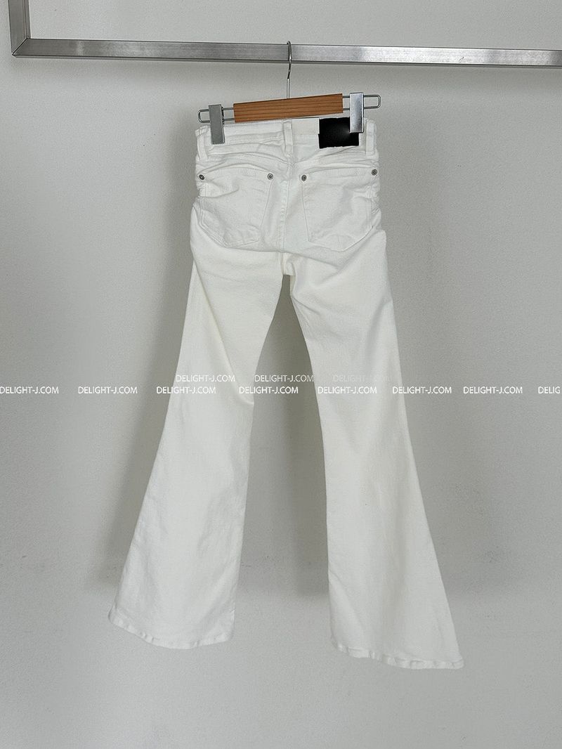 Pelvic Shirring Low-rise Bootcut Pants