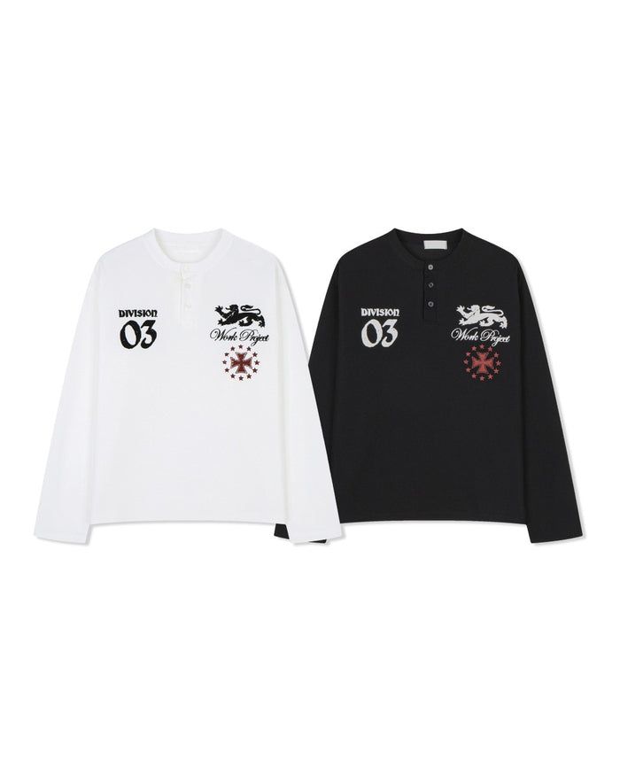 (UNISEX) Project Waffle Henley Long Sleeve