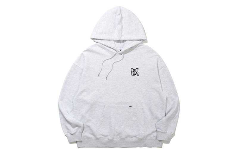 RECENT LOGO HOODIE_LIGHT GREY