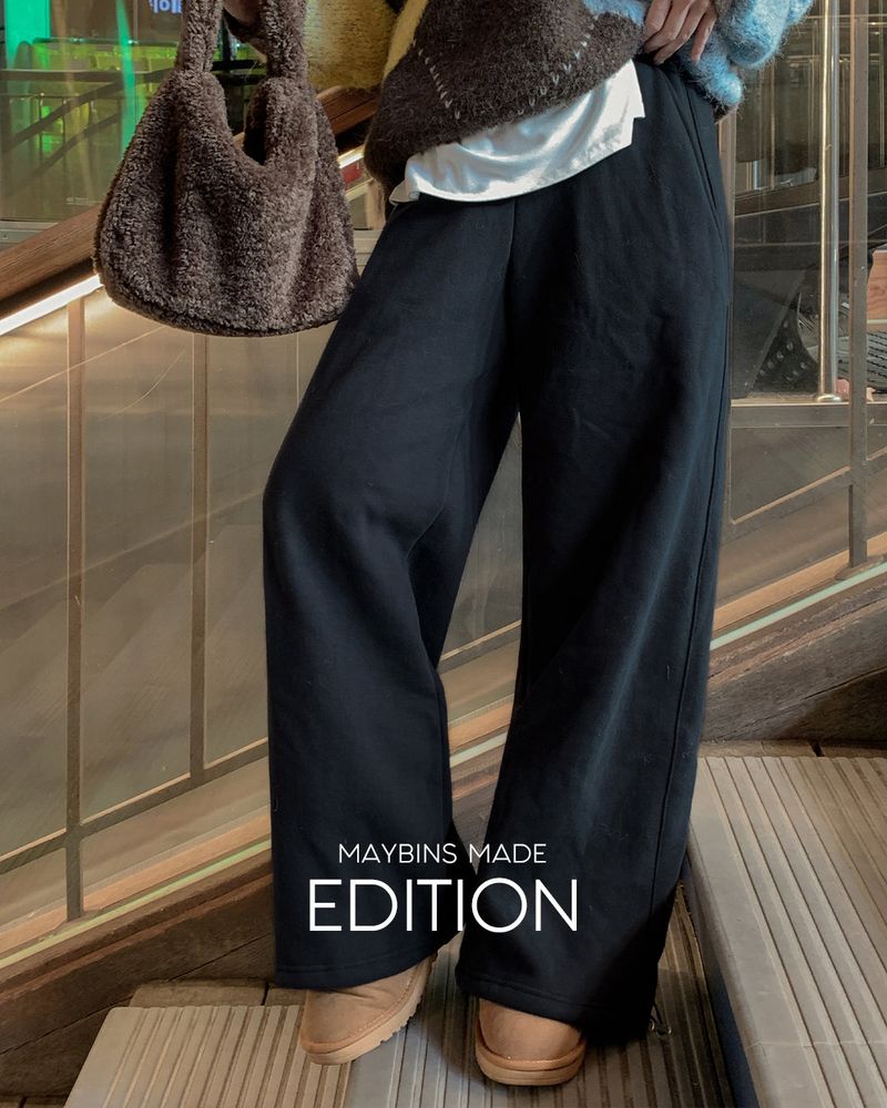 【MADE】Wide fleece banding pants