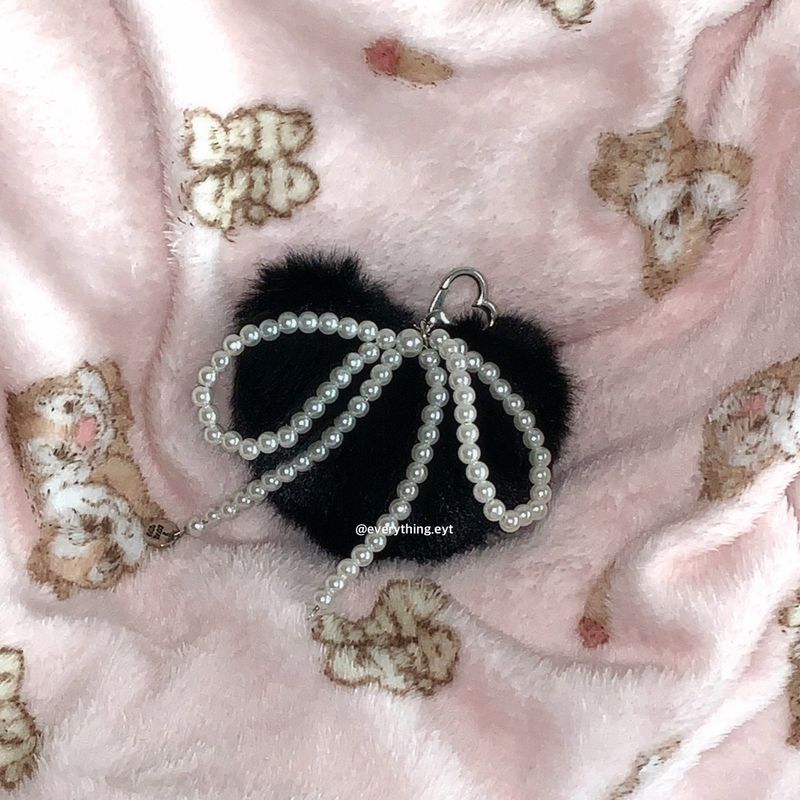heart fur keyring