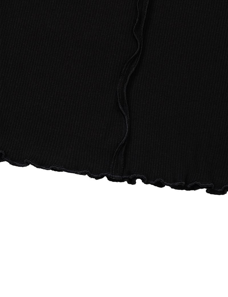 RIBBED LONG SKIRT(BLACK)