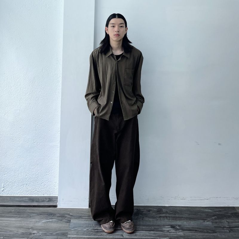 Smoky Taupe Texture Shirt