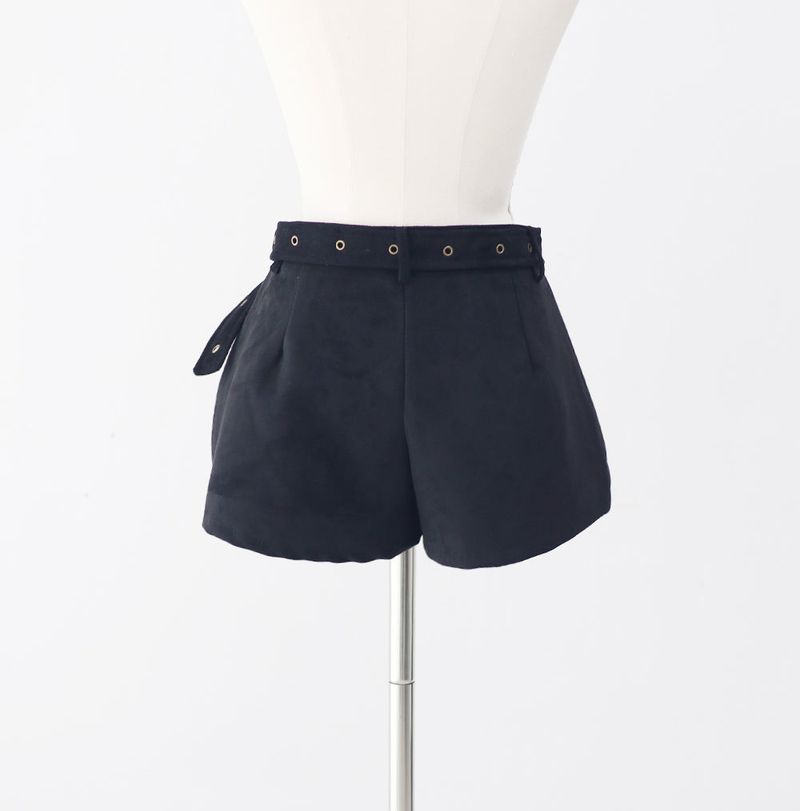 Baguette Suede Studded Shorts