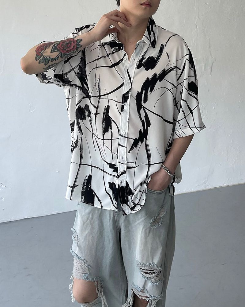 OWN Drawing Pattern Shirt (2 colors)