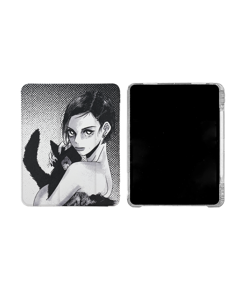 GODASHIN Girl And Cat Ipad Case