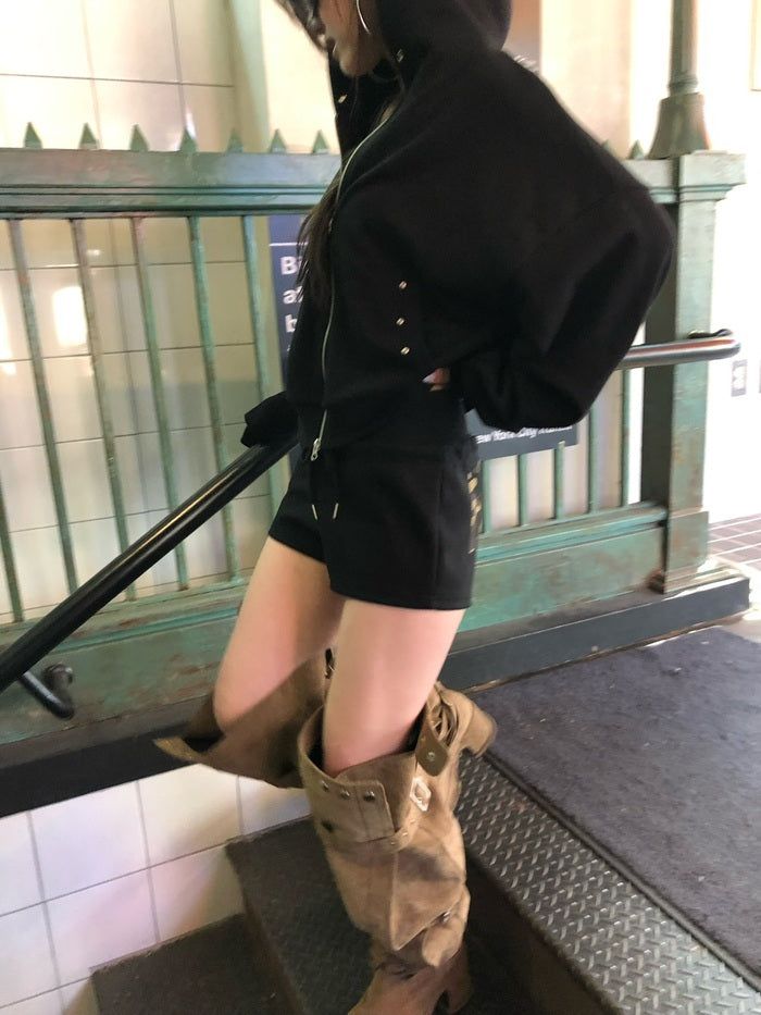 Ring Studded Hoodie