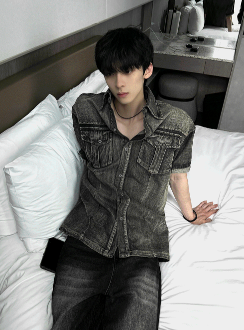 Dart denim shirt