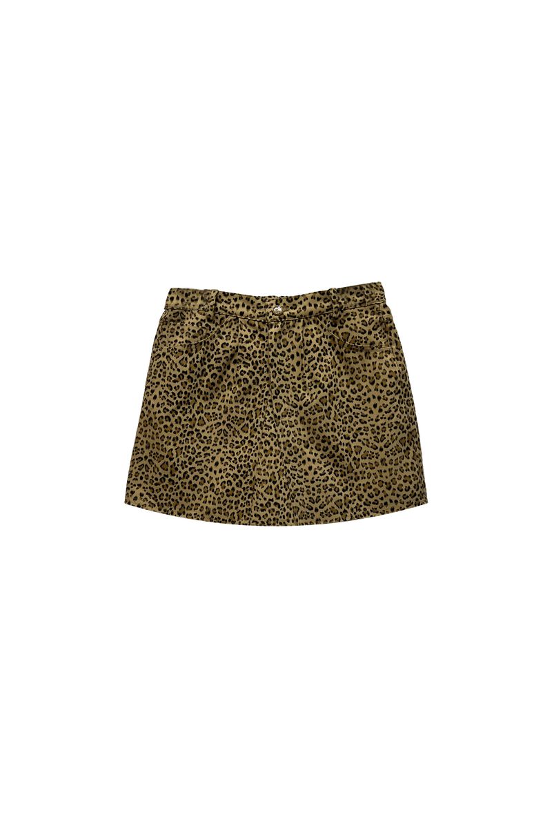 LEOPARD MINI SKIRT / BEIGE