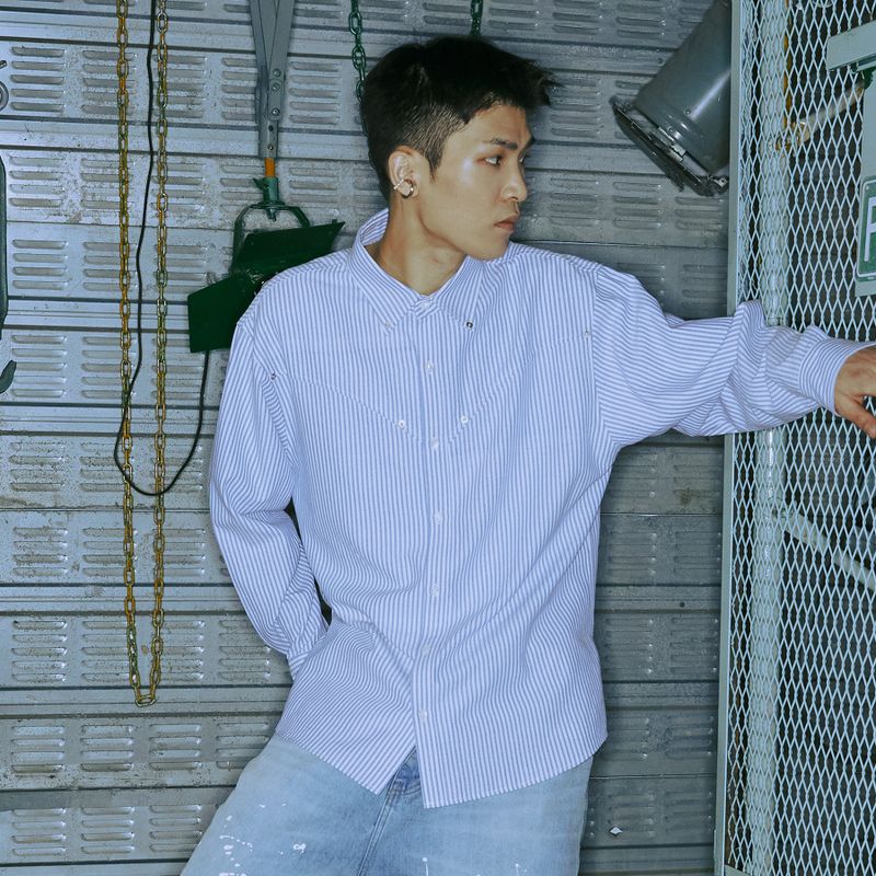 ROMANTIC CROWN（ロマンティッククラウン）の「PIN STRIPE WESTERN SHIRT（Tops）」