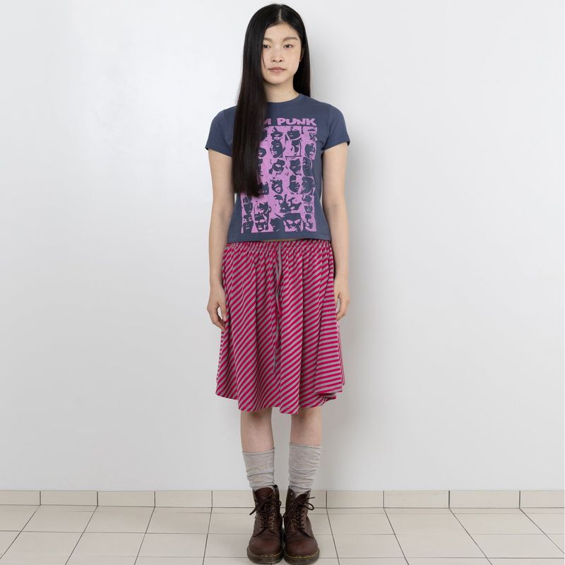 WEBHOUSE（ウェブハウス）の「Stripe Twister Star Skirt - Pink（Skirts）」