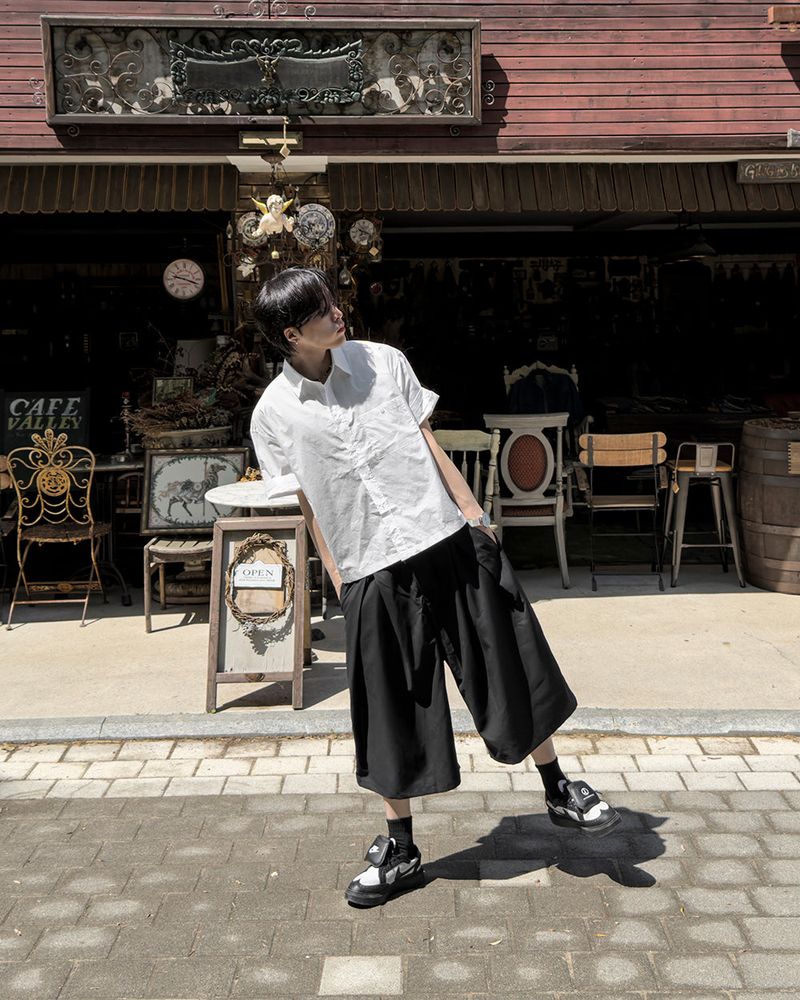 Kai Twin-Tuck Bermuda Slacks