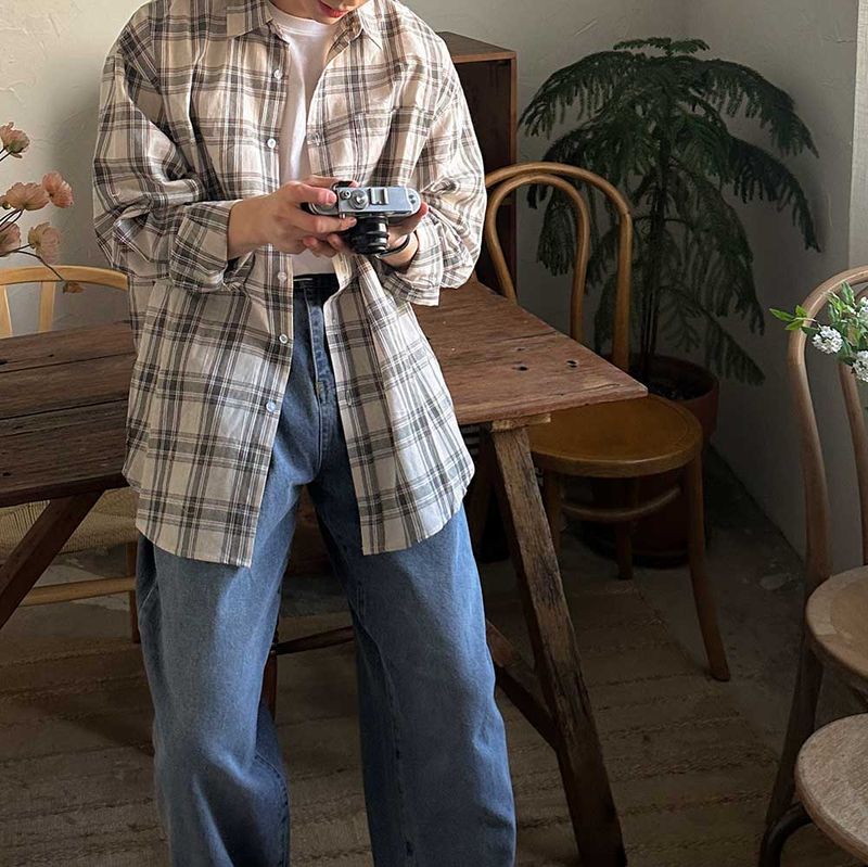 ASCLO Smart Spring Check Shirt (3color)