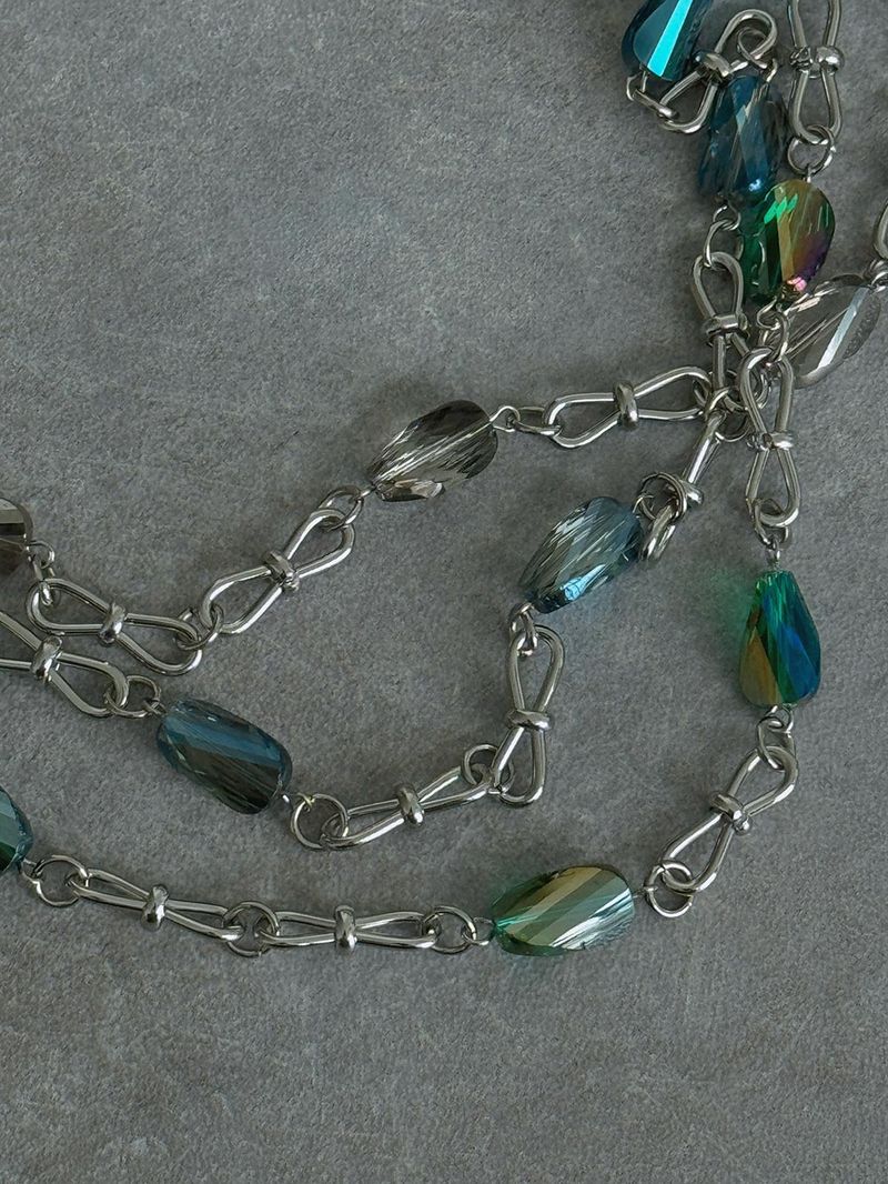 ASCLO Crystal Chain Necklace (3color)