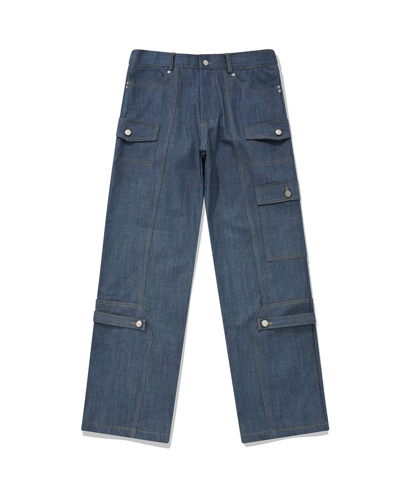 CHUCK（チャック）の「マルチカーゴワイドパンツ / CHUCK MULTI CARGO WIDE PANTS (BLUE)（Pants）」