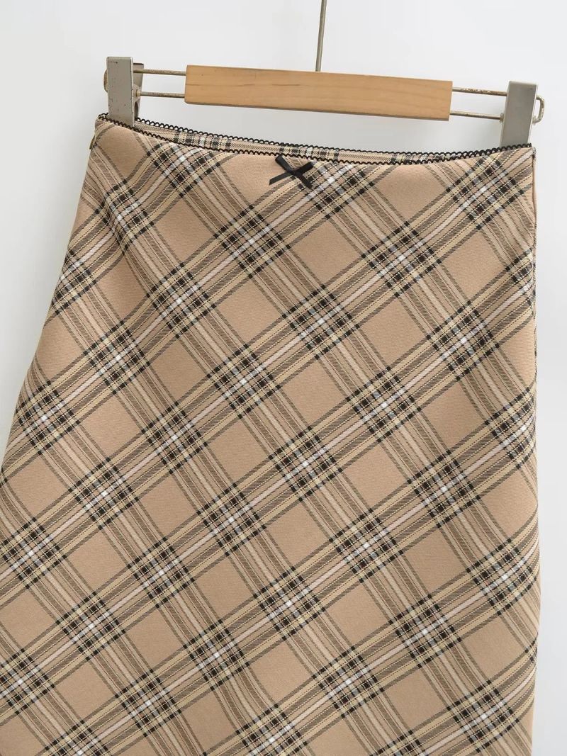 Country Check Mid Skirt