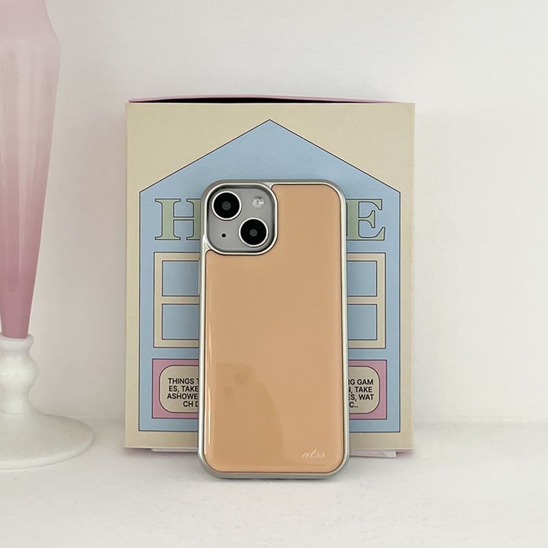 allthesamestudio(オールザセイムスタジオ)の「peach puff epoxy silver bumper case(Smartphone Accessories)」