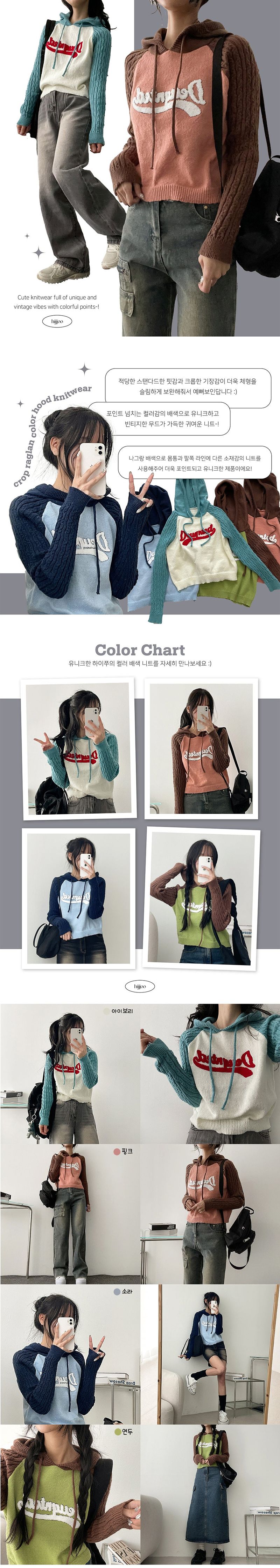 Earl's Colored Twisted Hooded Knitwear