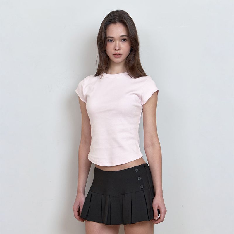 C 90S LINE BASIC T-SHIRT_LIGHT PINK