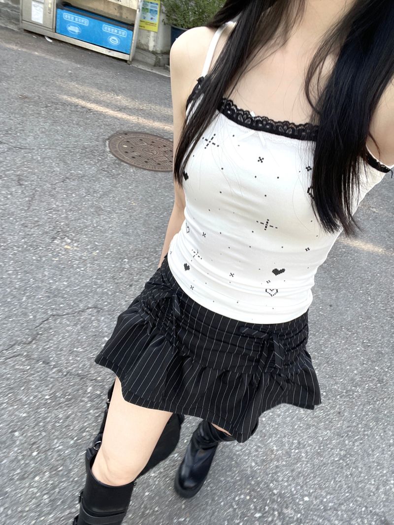 Kitchen Dot Pixel Lace Sleeveless