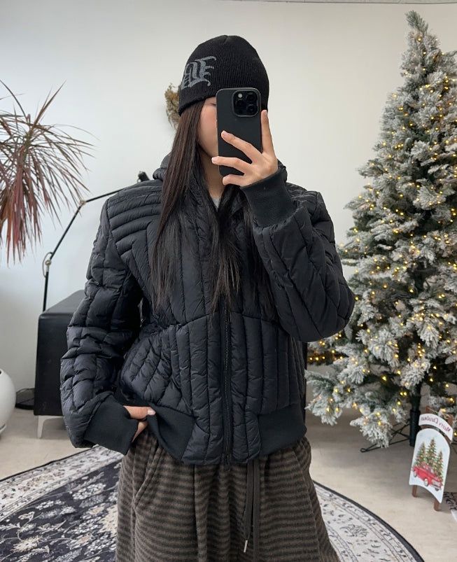 SATIIIZ（サティーズ）の「Panel crop duck down lightweight padding（Jackets/Outerwear）」