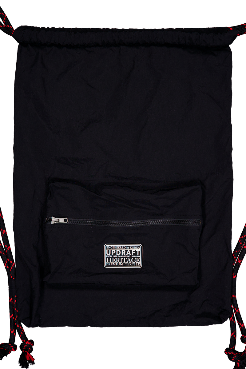 [UPDRAFT]LOGO PATCH NYLON BAG BLACK