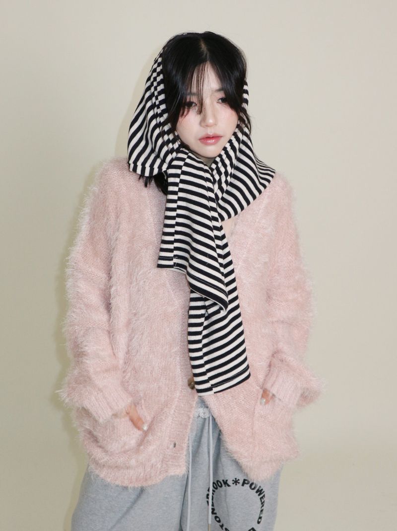 Featheryan Rouge Long Angora Cardigan