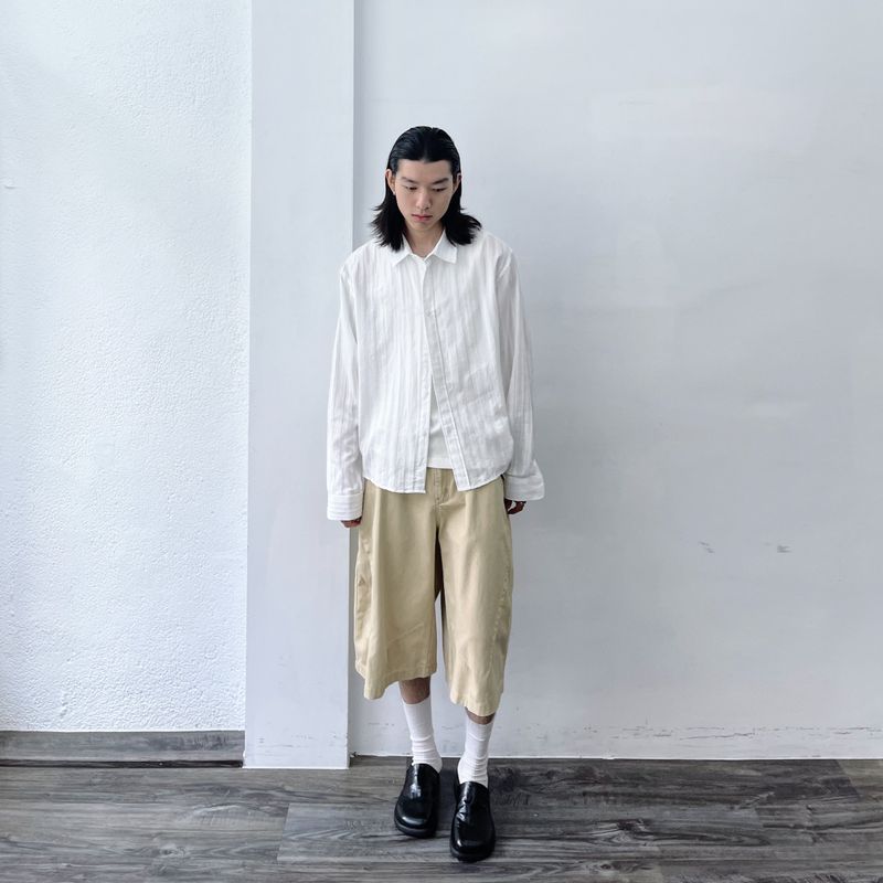 Sheer Stripe Relaxed Shirt