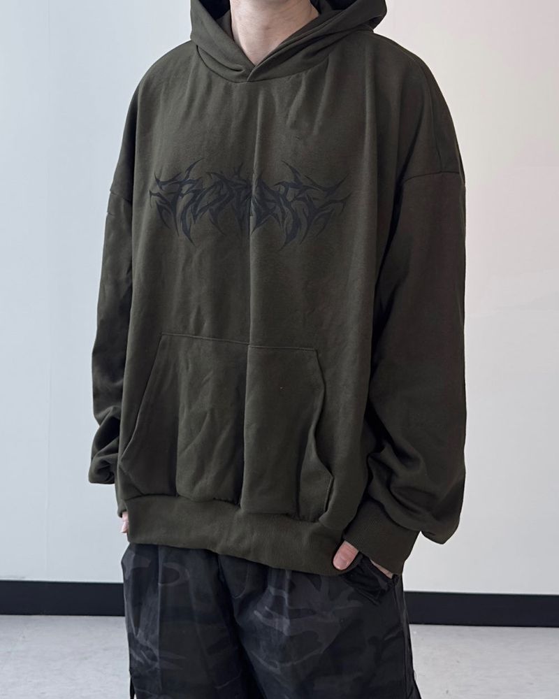 Cable Paint Over Hoodie