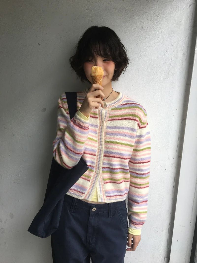 Lollipop Round Cardigan (2color)