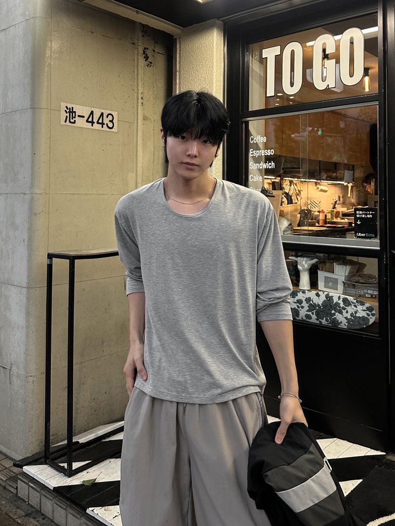 Rome Soft U-Neck Long Sleeve Tee
