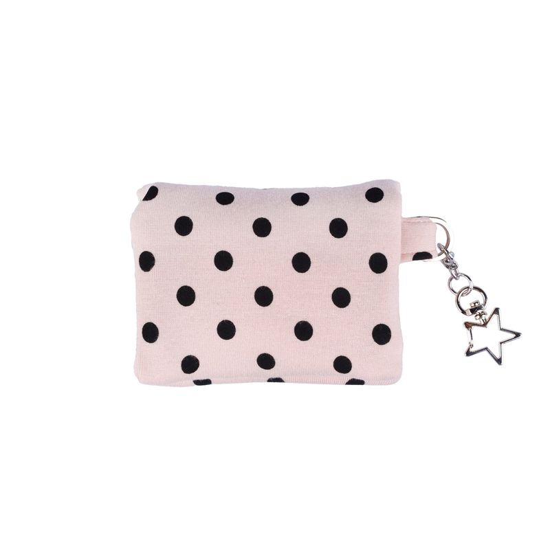 Dot button wallet_baby pink