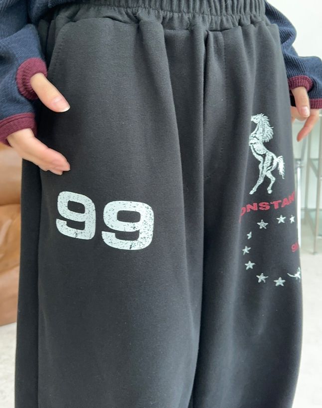 Ethan Horse Graphic Wide Pants